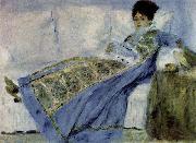 Pierre-Auguste Renoir Madame Monet auf dem Divan oil painting reproduction